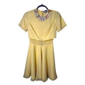 ASOS Spring Dress sequin detail sheer waist